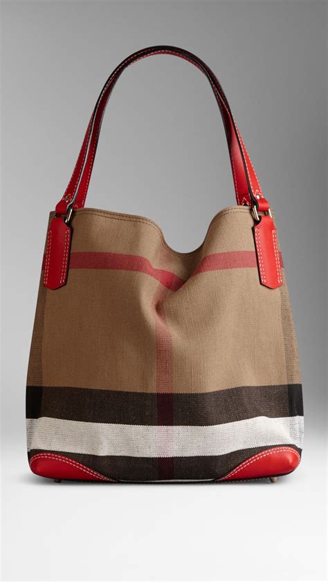 burberry check canvas tote bag|burberry medium canvas check tote.